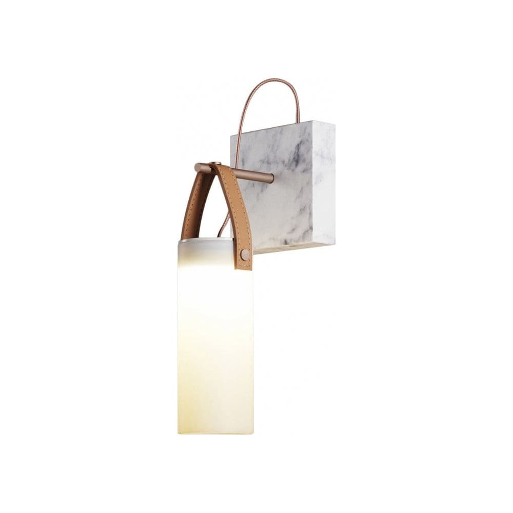 Galerie wandlamp Fontana glas leer marmer - afbeelding 17 | Noma Lighting
