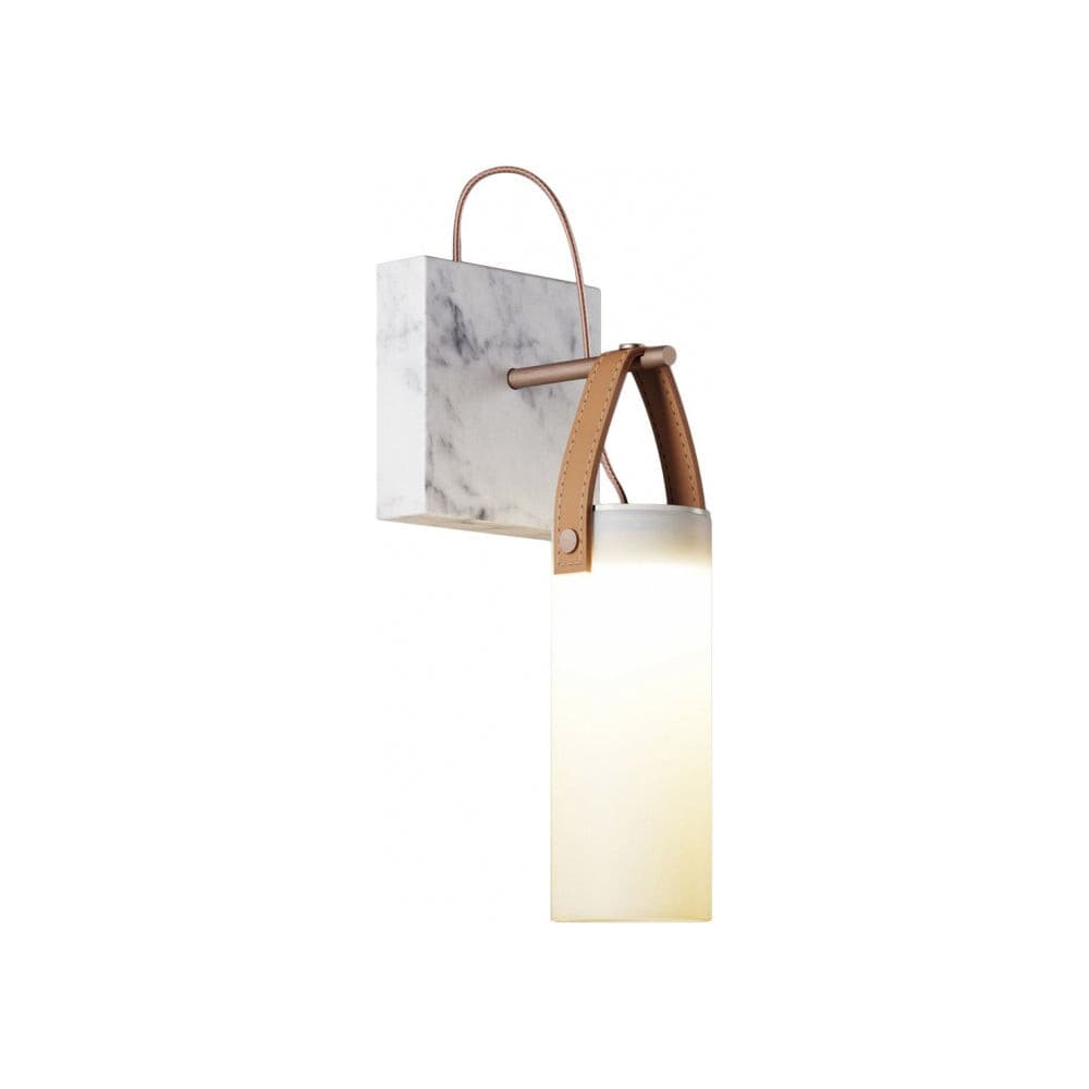 Galerie wandlamp Fontana glas leer marmer - afbeelding 19 | Noma Lighting