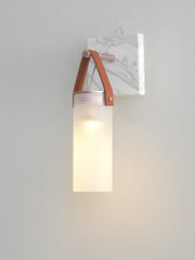Galerie wandlamp Fontana glas leer marmer - afbeelding 6 | Noma Lighting