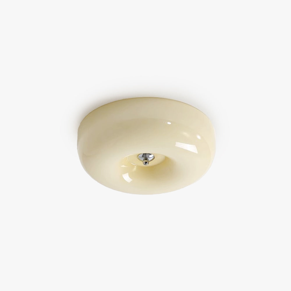 Hailie Vintage LED Plafondlamp Wit Metaal Glas Badrum Slaapkamer - afbeelding 1 | Noma Lighting