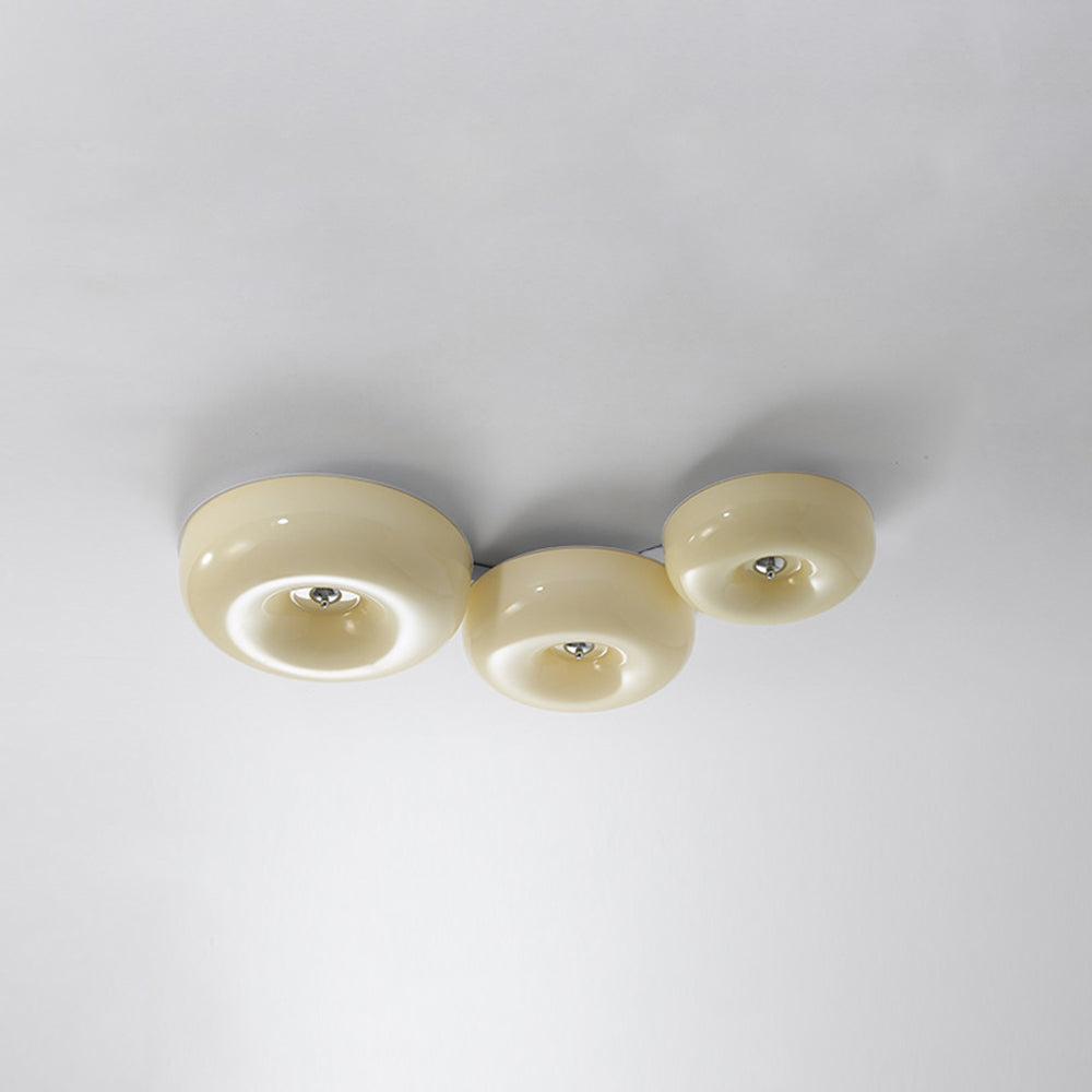 Hailie Vintage LED Plafondlamp Wit Metaal Glas Badrum Slaapkamer - afbeelding 10 | Noma Lighting