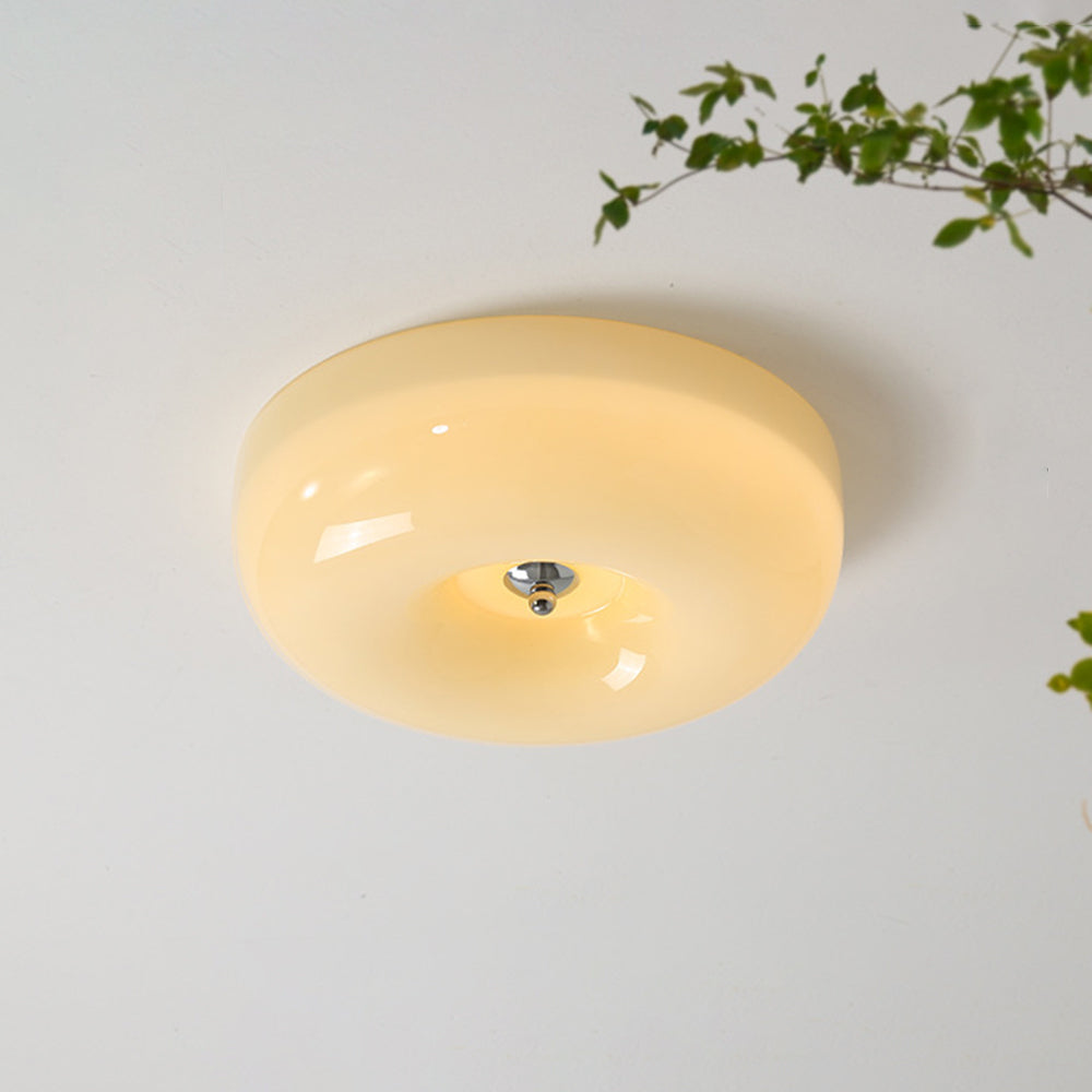 Hailie Vintage LED Plafondlamp Wit Metaal Glas Badrum Slaapkamer - afbeelding 17 | Noma Lighting