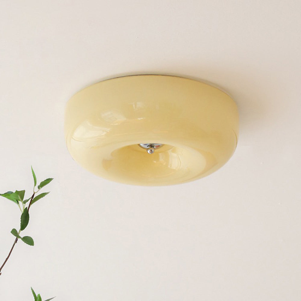 Hailie Vintage LED Plafondlamp Wit Metaal Glas Badrum Slaapkamer - afbeelding 2 | Noma Lighting