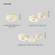 Hailie Vintage LED Plafondlamp Wit Metaal Glas Badrum Slaapkamer - afbeelding 4 | Noma Lighting