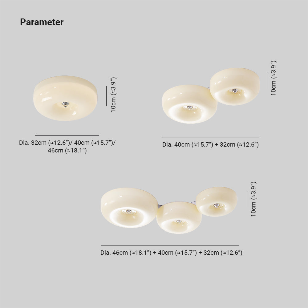 Hailie Vintage LED Plafondlamp Wit Metaal Glas Badrum Slaapkamer - afbeelding 4 | Noma Lighting
