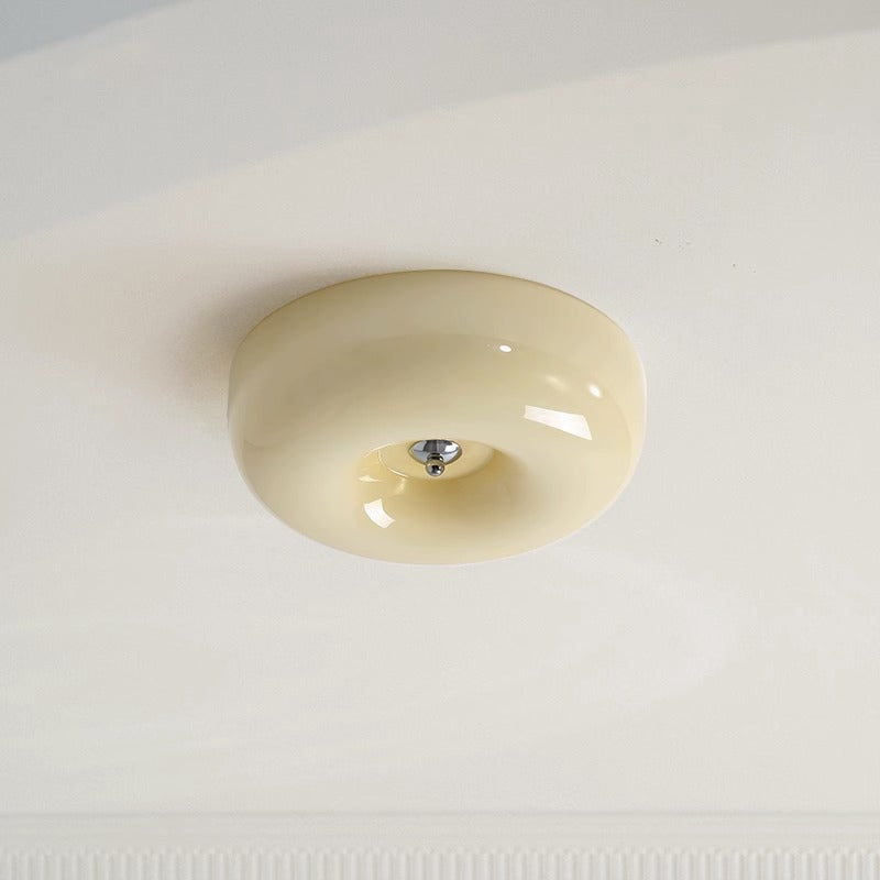 Hailie Vintage LED Plafondlamp Wit Metaal Glas Badrum Slaapkamer - afbeelding 5 | Noma Lighting