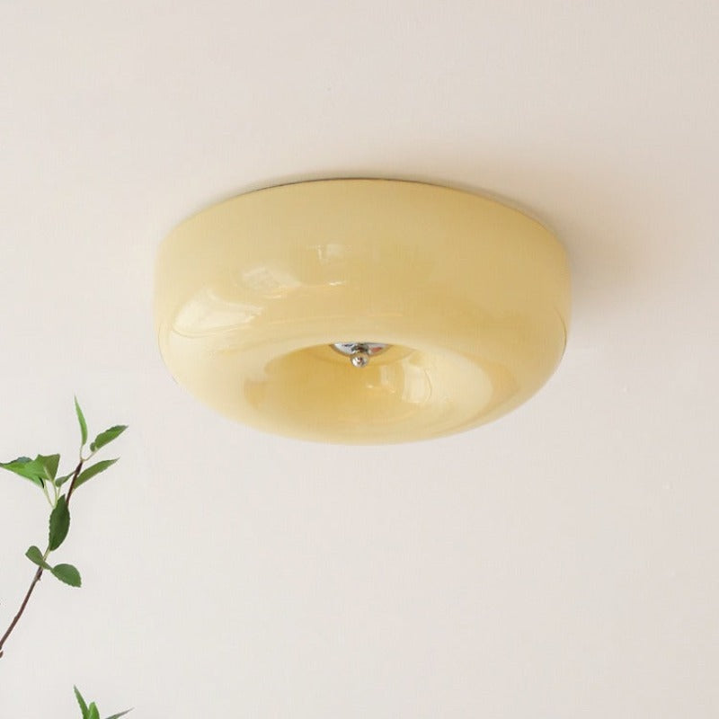 Hailie Vintage LED Plafondlamp Wit Metaal Glas Badrum Slaapkamer - afbeelding 6 | Noma Lighting