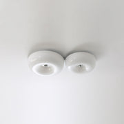 Hailie Vintage LED Plafondlamp Wit Metaal Glas Badrum Slaapkamer - afbeelding 7 | Noma Lighting