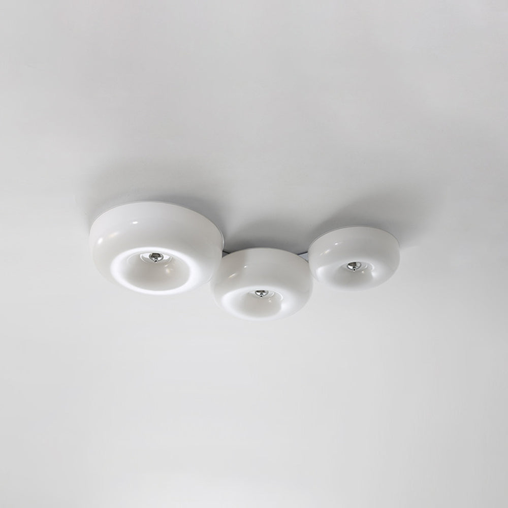 Hailie Vintage LED Plafondlamp Wit Metaal Glas Badrum Slaapkamer - afbeelding 8 | Noma Lighting