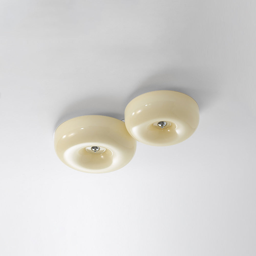 Hailie Vintage LED Plafondlamp Wit Metaal Glas Badrum Slaapkamer - afbeelding 9 | Noma Lighting