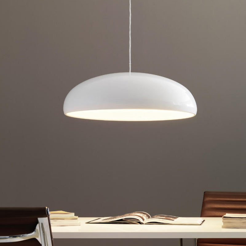 Leilani Moderne Ronde Hanglampen Wit Metaal Slaapkamer Woonkamer - afbeelding 2 | Noma Lighting