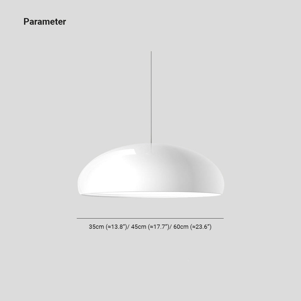 Leilani Moderne Ronde Hanglampen Wit Metaal Slaapkamer Woonkamer - afbeelding 4 | Noma Lighting