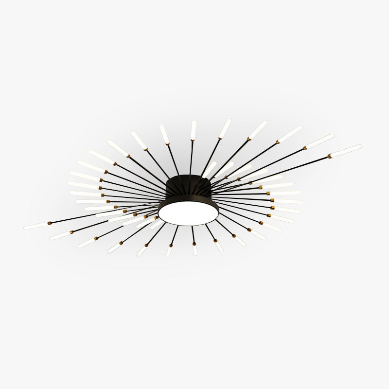 Lowry  Moderne Vuurwerk LED Plafondlampen Zwart Goud Woonkamer - afbeelding 1 | Noma Lighting