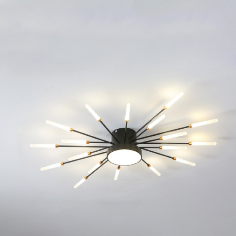 Lowry  Moderne Vuurwerk LED Plafondlampen Zwart Goud Woonkamer - afbeelding 10 | Noma Lighting
