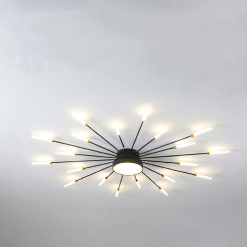 Lowry  Moderne Vuurwerk LED Plafondlampen Zwart Goud Woonkamer - afbeelding 11 | Noma Lighting