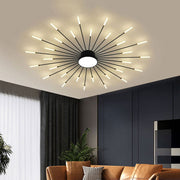 Lowry  Moderne Vuurwerk LED Plafondlampen Zwart Goud Woonkamer - afbeelding 12 | Noma Lighting