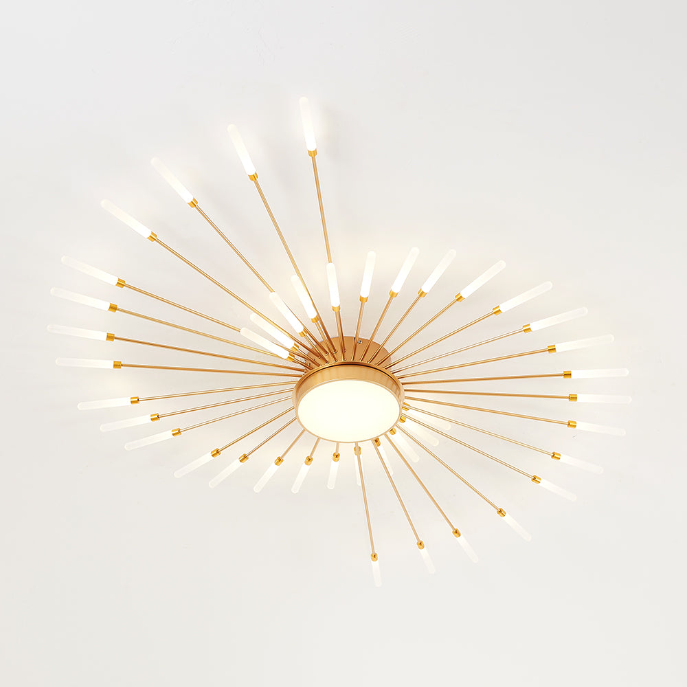 Lowry  Moderne Vuurwerk LED Plafondlampen Zwart Goud Woonkamer - afbeelding 13 | Noma Lighting