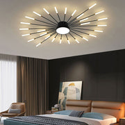 Lowry  Moderne Vuurwerk LED Plafondlampen Zwart Goud Woonkamer - afbeelding 16 | Noma Lighting