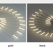 Lowry  Moderne Vuurwerk LED Plafondlampen Zwart Goud Woonkamer - afbeelding 19 | Noma Lighting