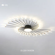 Lowry  Moderne Vuurwerk LED Plafondlampen Zwart Goud Woonkamer - afbeelding 21 | Noma Lighting