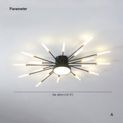 Lowry  Moderne Vuurwerk LED Plafondlampen Zwart Goud Woonkamer - afbeelding 4 | Noma Lighting