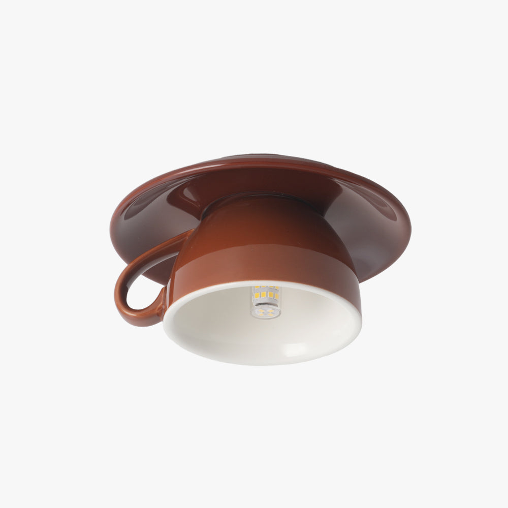 Morandi Moderne Koffiekopjes Keramische Plafondverlichting Blauw/Roze/Geel - afbeelding 14 | Noma Lighting