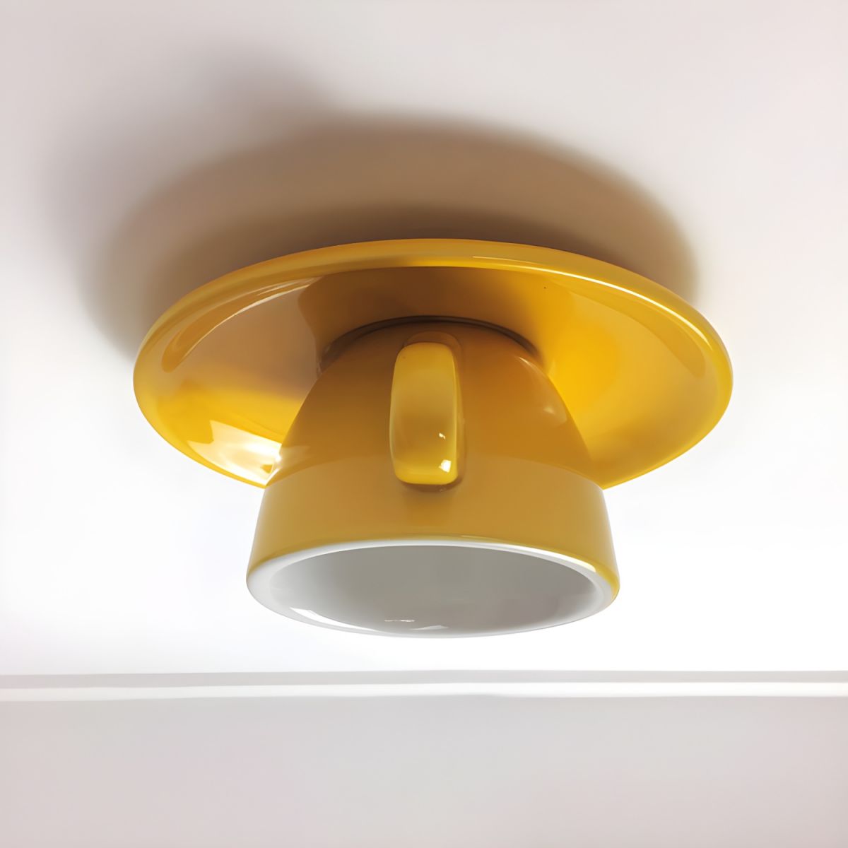 Morandi Moderne Koffiekopjes Keramische Plafondverlichting Blauw/Roze/Geel - afbeelding 4 | Noma Lighting