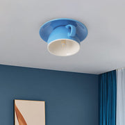 Morandi Moderne Koffiekopjes Keramische Plafondverlichting Blauw/Roze/Geel - afbeelding 7 | Noma Lighting