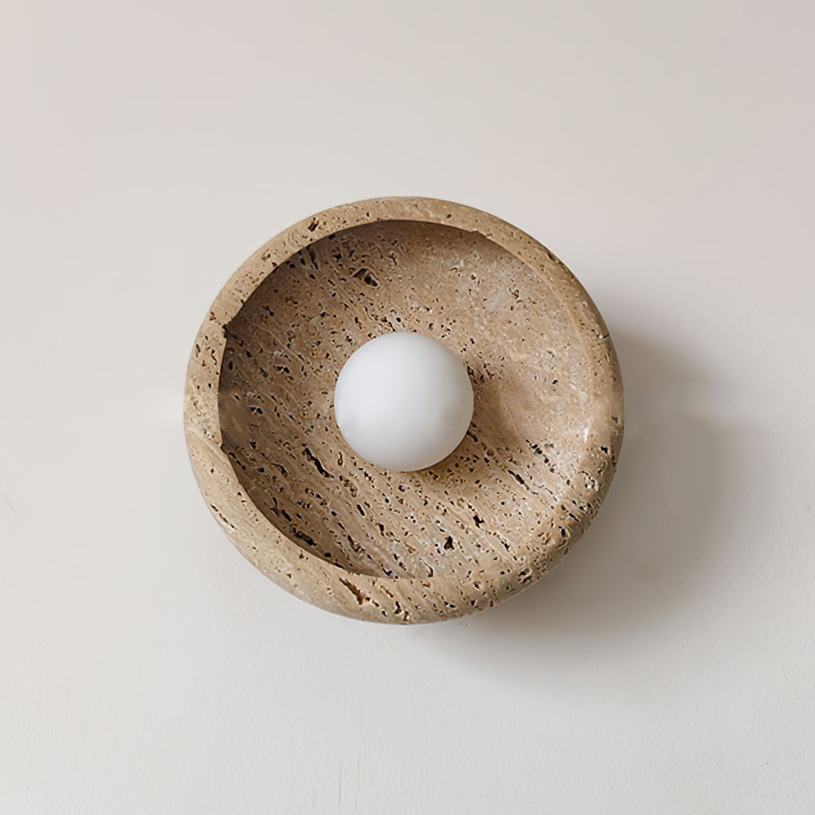Neptune travertin wandlamp ringvormig - afbeelding 4 | Noma Lighting