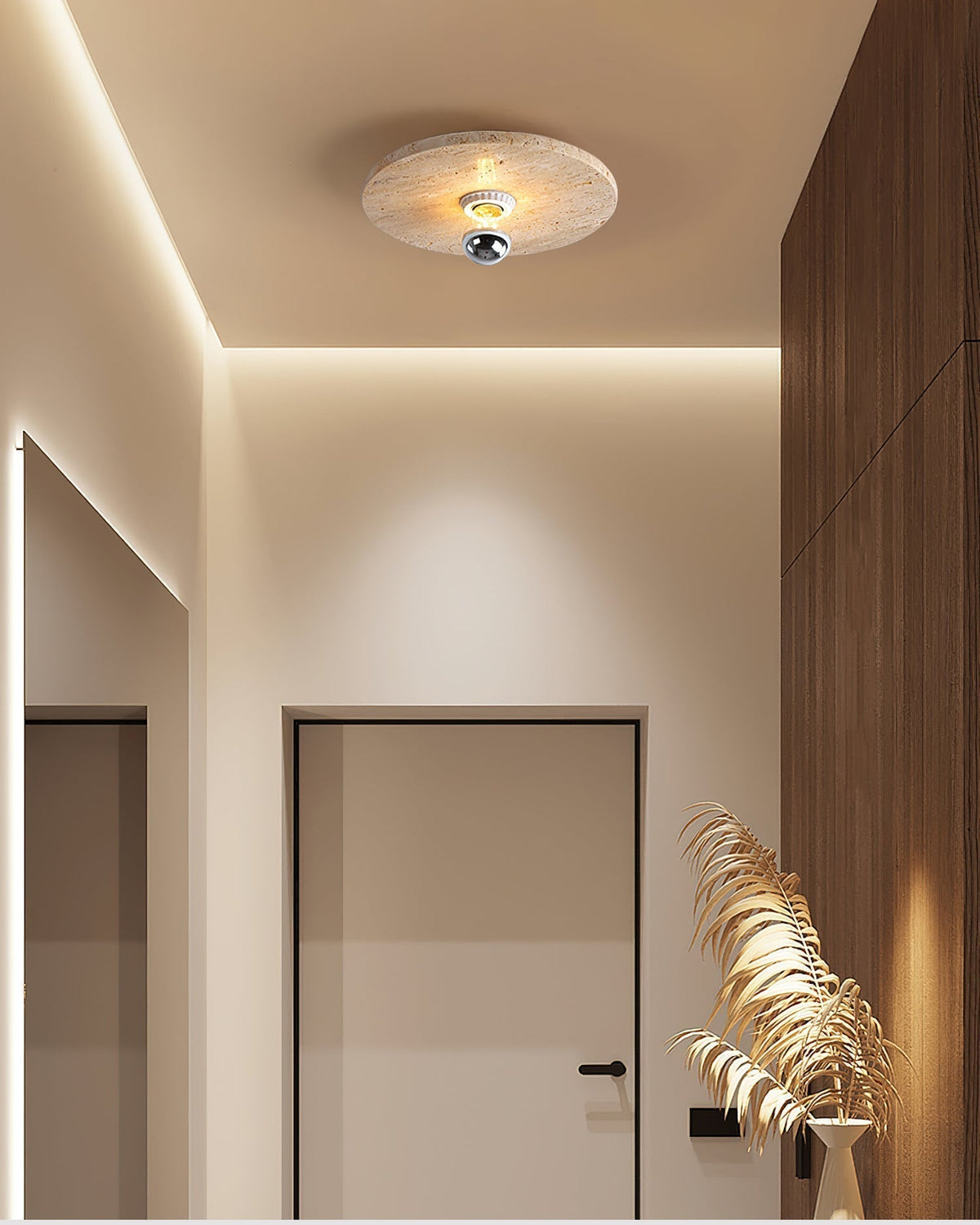 Norarora travertin Vlakke plafondlamp - afbeelding 4 | Noma Lighting