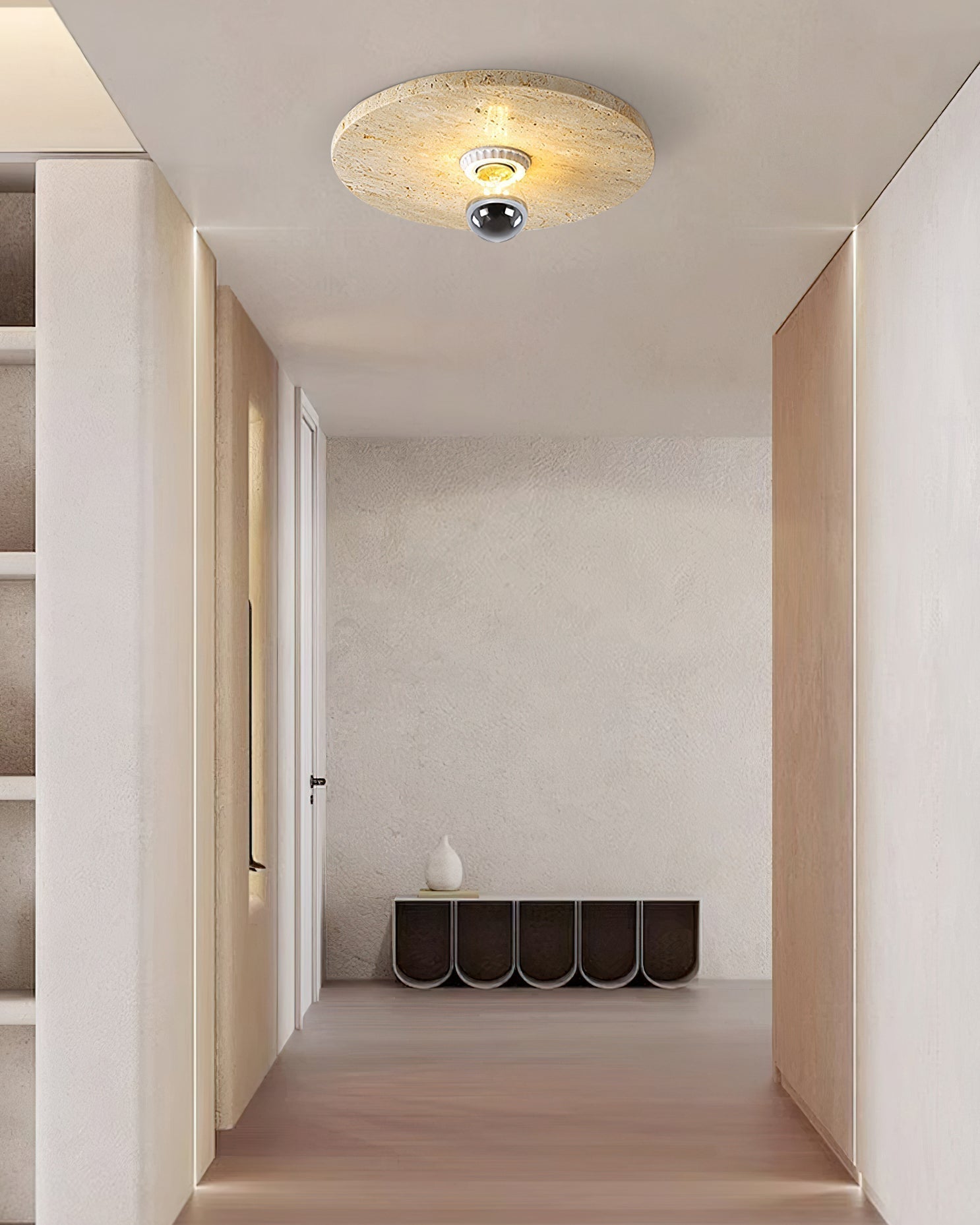 Norarora travertin Vlakke plafondlamp - afbeelding 6 | Noma Lighting