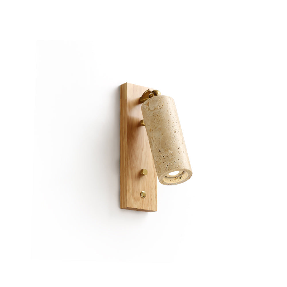 Noririse wandlamp Spotlight Geel travertin Hout - afbeelding 1 | Noma Lighting