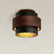 Noruaine zwarte travertin plafondlamp - afbeelding 2 | Noma Lighting