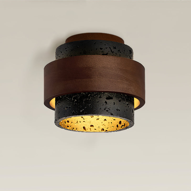 Noruaine zwarte travertin plafondlamp - afbeelding 2 | Noma Lighting