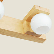 Ozawa Modern Spiegel LED Wandlamp Hout Glas Metaal Badkamer - afbeelding 10 | Noma Lighting