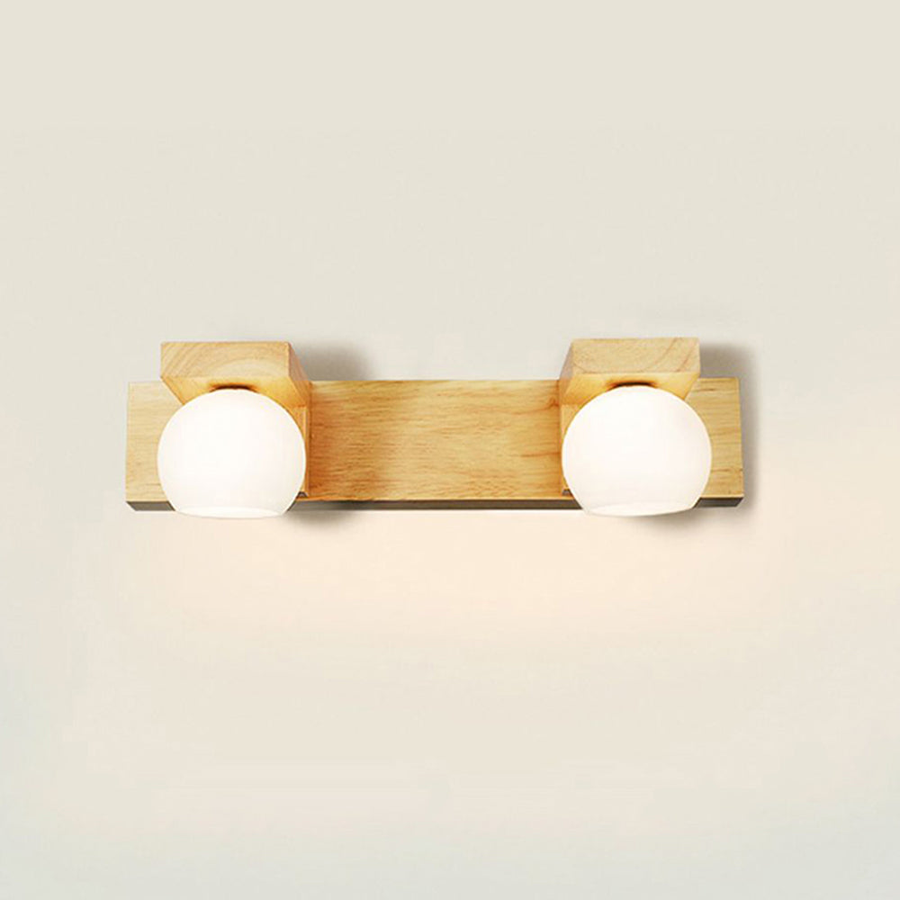 Ozawa Modern Spiegel LED Wandlamp Hout Glas Metaal Badkamer - afbeelding 2 | Noma Lighting