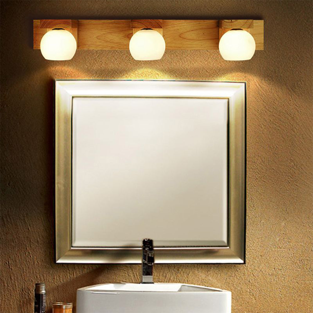 Ozawa Modern Spiegel LED Wandlamp Hout Glas Metaal Badkamer - afbeelding 6 | Noma Lighting
