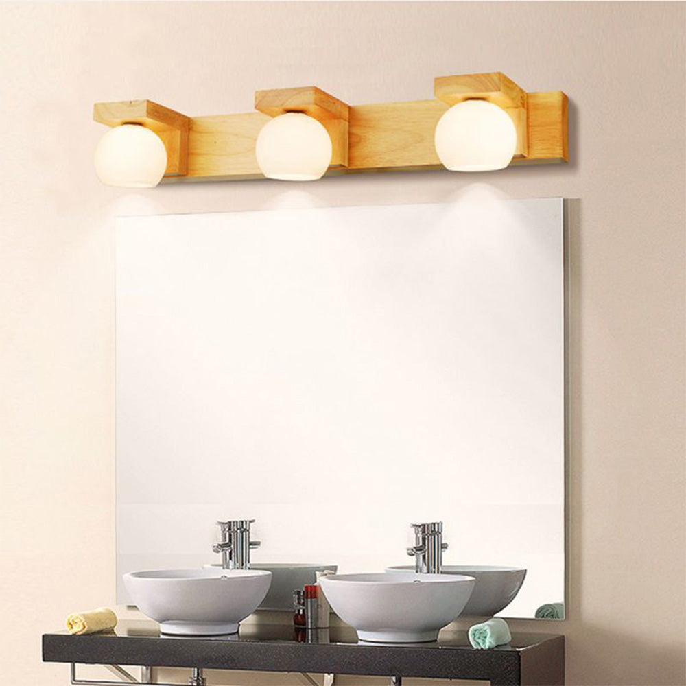 Ozawa Modern Spiegel LED Wandlamp Hout Glas Metaal Badkamer - afbeelding 7 | Noma Lighting