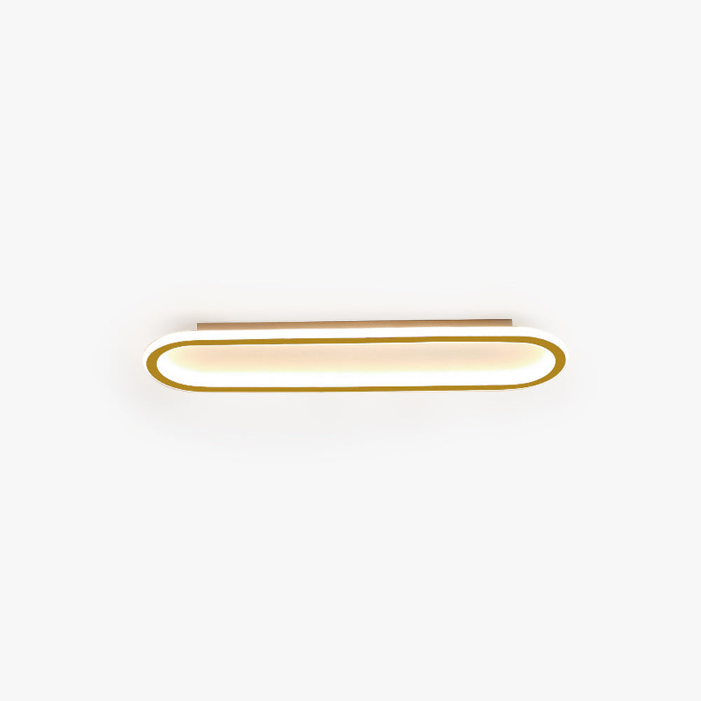 Quinn Minimalistisch Elliptische LED Plafondlamp Metaal/Acryl Zwart/Goud/Roségoud - afbeelding 1 | Noma Lighting