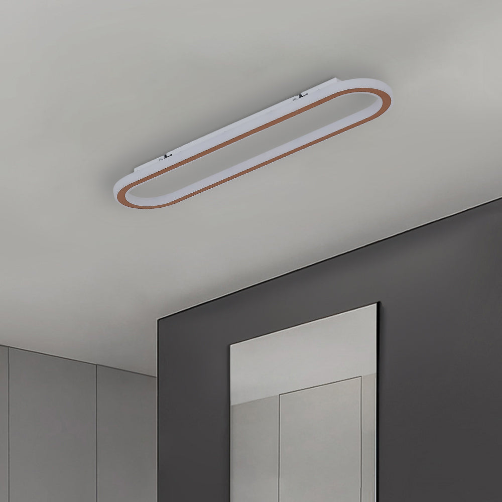 Quinn Minimalistisch Elliptische LED Plafondlamp Metaal/Acryl Zwart/Goud/Roségoud - afbeelding 10 | Noma Lighting
