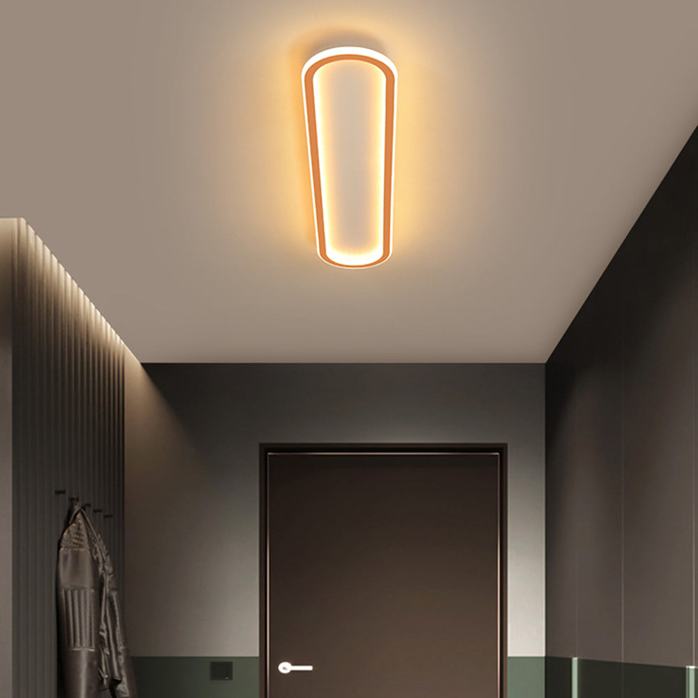 Quinn Minimalistisch Elliptische LED Plafondlamp Metaal/Acryl Zwart/Goud/Roségoud - afbeelding 11 | Noma Lighting
