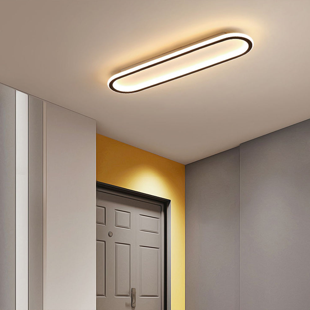 Quinn Minimalistisch Elliptische LED Plafondlamp Metaal/Acryl Zwart/Goud/Roségoud - afbeelding 2 | Noma Lighting