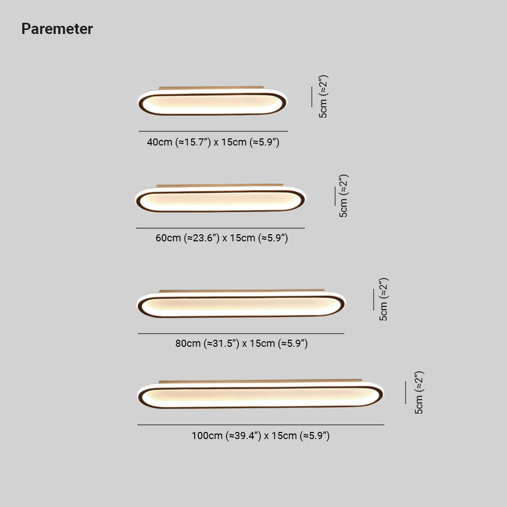 Quinn Minimalistisch Elliptische LED Plafondlamp Metaal/Acryl Zwart/Goud/Roségoud - afbeelding 4 | Noma Lighting