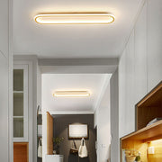 Quinn Minimalistisch Elliptische LED Plafondlamp Metaal/Acryl Zwart/Goud/Roségoud - afbeelding 5 | Noma Lighting
