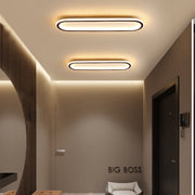 Quinn Minimalistisch Elliptische LED Plafondlamp Metaal/Acryl Zwart/Goud/Roségoud - afbeelding 8 | Noma Lighting