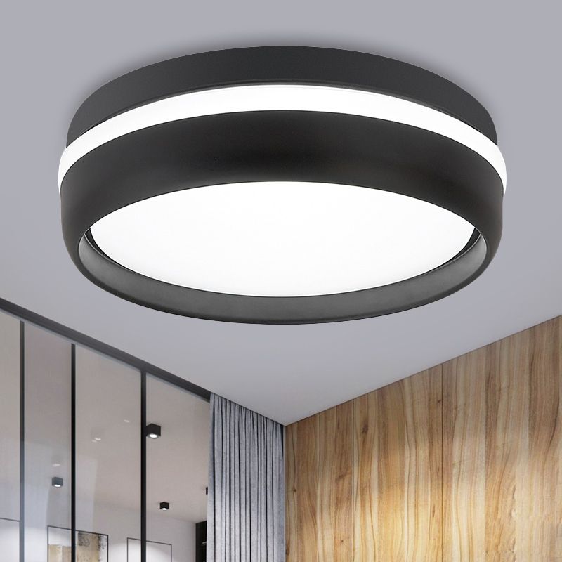 Quinn Moderne Design LED Plafondlamp Metaal Acryl Zwart Woonkamer - afbeelding 2 | Noma Lighting