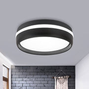 Quinn Moderne Design LED Plafondlamp Metaal Acryl Zwart Woonkamer - afbeelding 4 | Noma Lighting