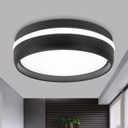 Quinn Moderne Design LED Plafondlamp Metaal Acryl Zwart Woonkamer - afbeelding 9 | Noma Lighting