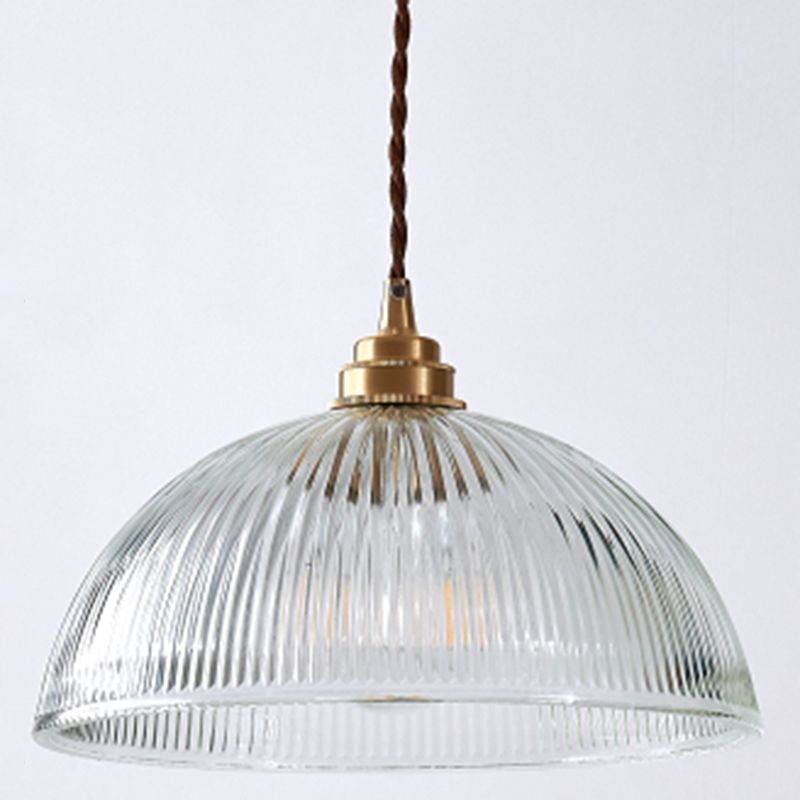 Alessio Eenvoudige hanglamp van metaal en glas in komvorm, transparant, voor de eetkamer. - afbeelding 2 | Noma Lighting