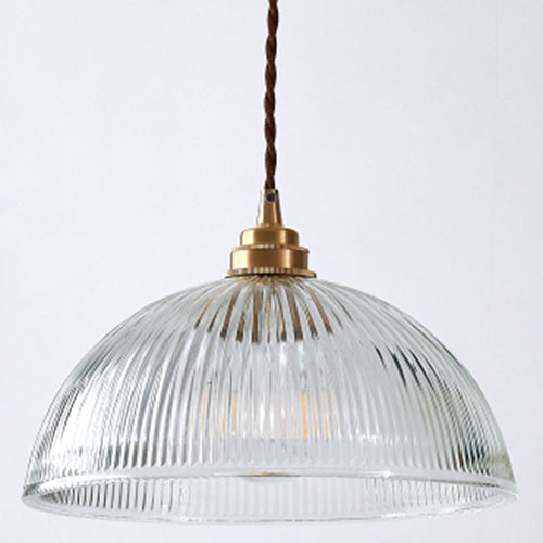 Alessio Eenvoudige hanglamp van metaal en glas in komvorm, transparant, voor de eetkamer. - afbeelding 2 | Noma Lighting